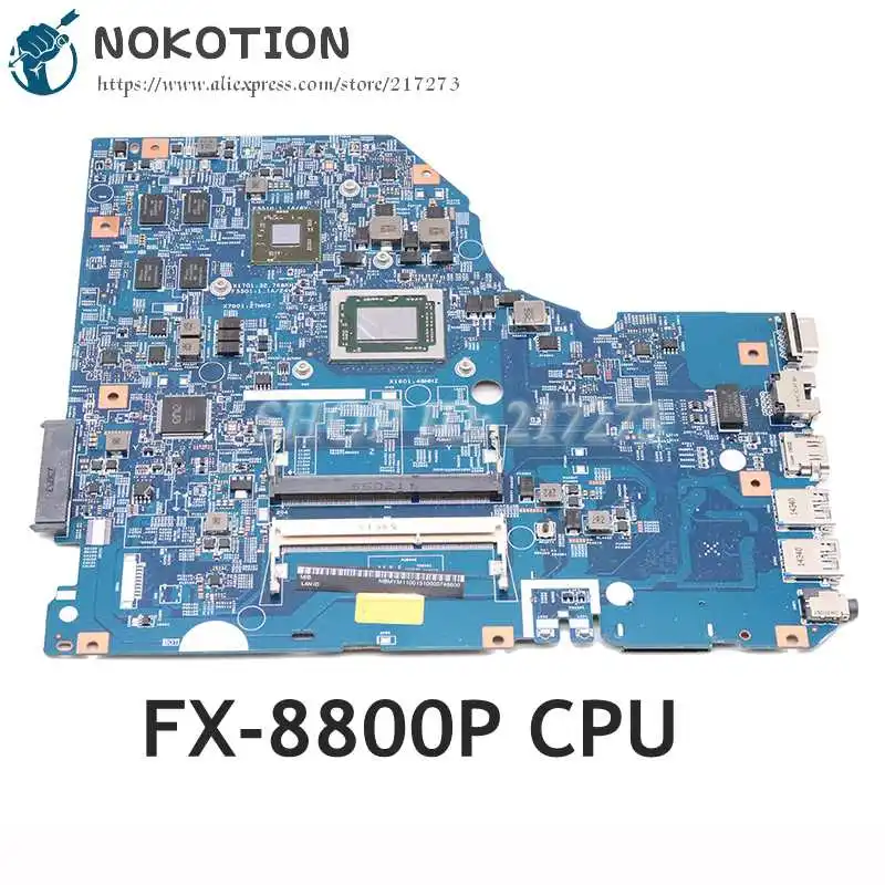 NOKOTION для Acer aspire E5-752G материнская плата ноутбука 14278-1M 448.04y02.0031 448.04y02.001m NBMYM11001 FX-8800P CPU