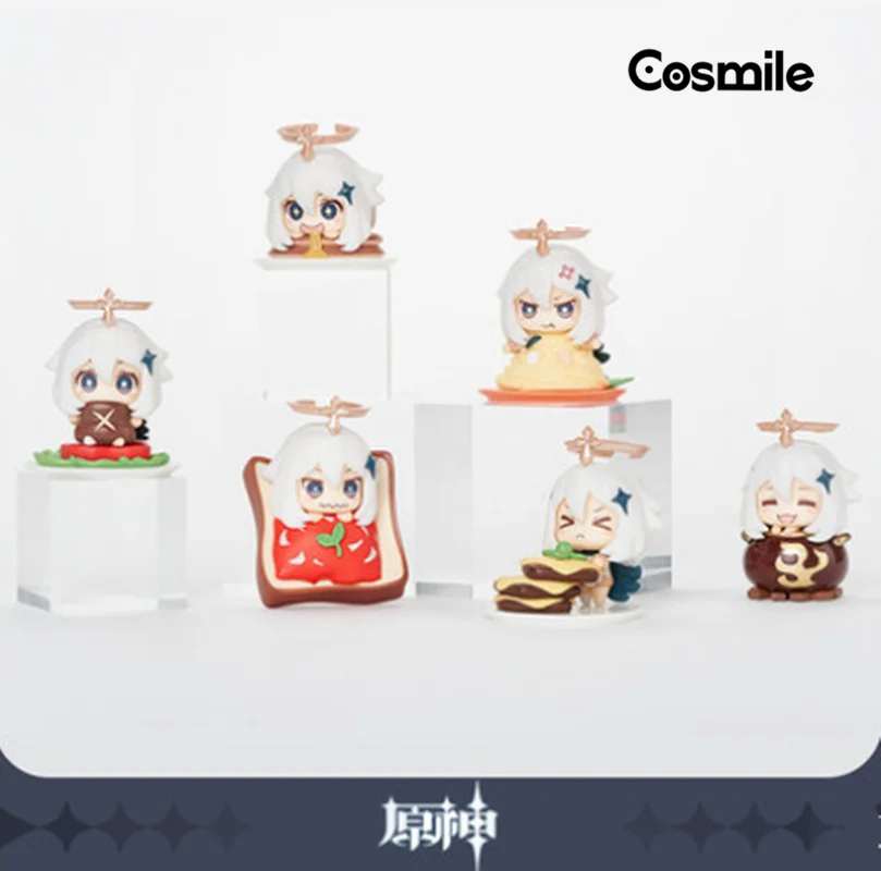 

Cosmile Genshin Impact Paimon, набор из 6 предметов, тематическая фигурка еды, Модель дисплея, милая коллекция, ограниченная серия косплея, подарок для косплея