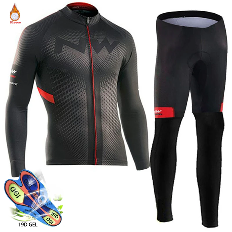 2019Northwave Pro Team Зимняя теплая Байкерская одежда Ropa Ciclismo с длинным рукавом Одежда для горного велосипеда спортивная одежда для улицы - Цвет: 4