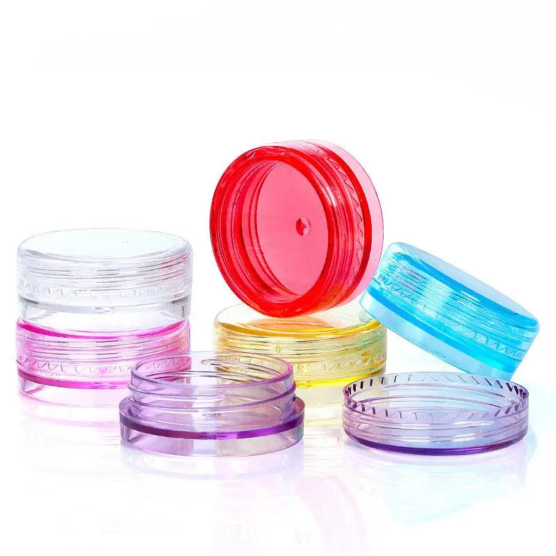 

2g mini Plastic Wax Containers Jar Box Cases Capacity Cosmetics Box 11 Colors Face Cream Storage Case Makeup Cosmetic Storage Bo