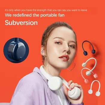 

Neck Fan Summer Hand Free Neckband Fan USB Rechargeable Neckband Dual Cooling Mini Fan Lazy Neck Hanging Hot