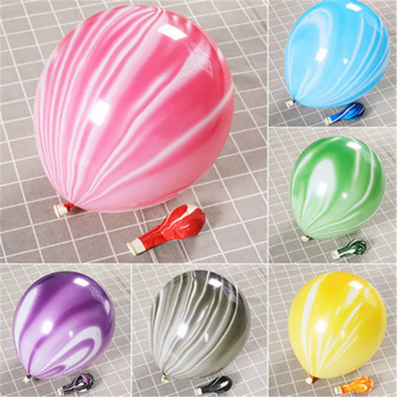 

5 / 10PCS 10/12 Inch Agate Colorful Cloud Marble Balloon Featured Paint Balloon Party Decoration Balloon