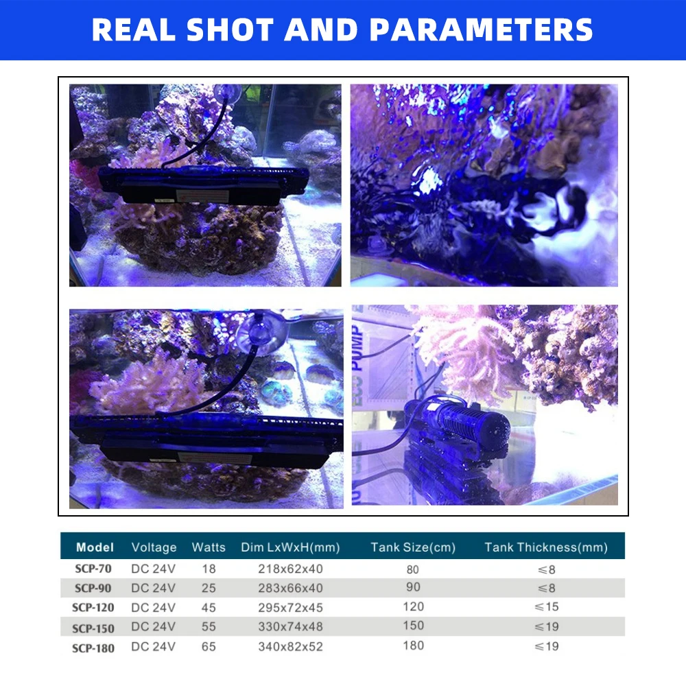 Water Pump Aquarium Water Pump Fish Tank Pump Jebao Jecod SCP SCPM MCP 24V 18-65W Water Pump Filter Gallon Protection for Fish Tank Aquariums