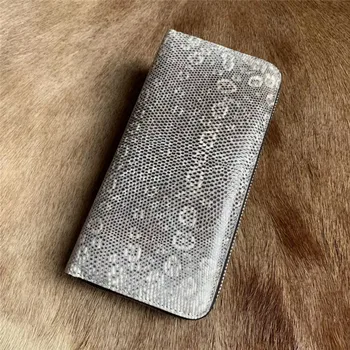 

Authentic Real Lizard Skin Unisex Men's Long Wallet Genuine Exotic Leather Women Large Card Holders Male Female Clutch Purse Bag