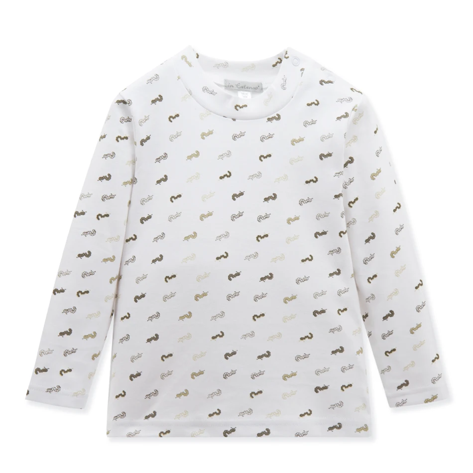 SY3018 Honeyzone/топы с длинными рукавами для маленьких девочек; хлопок; Camisetas; мягкие зимние топы для малышей; Camisa Bebe; Цвет белый; Poleras - Цвет: SY3018