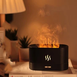 Diffuseur d'huile essentielle USB 180ML, Simulation de flamme, humidificateur ultrasonique, désodorisant pour la maison et le bureau, parfum, atomiseur pour sommeil apaisant 