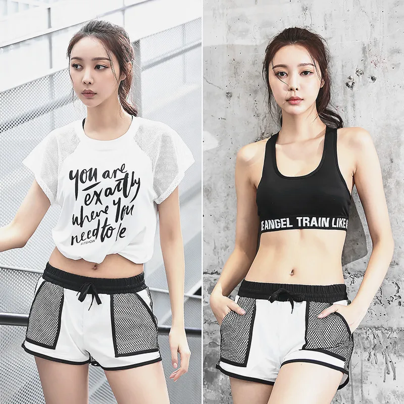 

Summer Korean-style Fashion Printed Sports Leisure Suit Cool Breathable Yoga Clothes Running Fitness WOMEN'S Suit