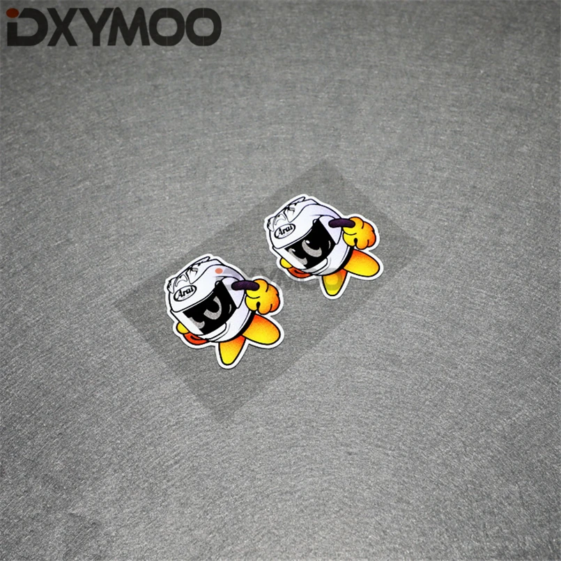 

2PCS MOTO World Racing Motorcycle Helmet Cartoon Car Sticker Decals Reflective for ARAI 5x6cm