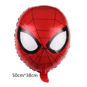 

Kids Boy Super Iron Avengers Spiderman Hulk Balloons America Captain Head Decorations Wedding Helium Birthday Gift Hero Toys