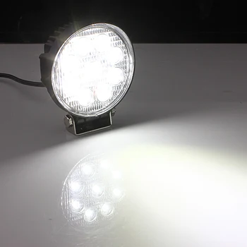 

New 12V 24V 27W 9LED Work Light Thickness 5.5 cm Car LED Floodlight Round Work Light Lamp for Truck ATV Off Road Car