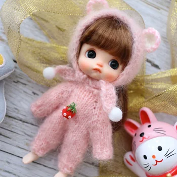 

2PCS/lot obitsu OB11 BJD 11CM Doll toys 19 joint Top Quality Chinese Doll BJD Ball Joint Doll Fashion Gift doll sweater