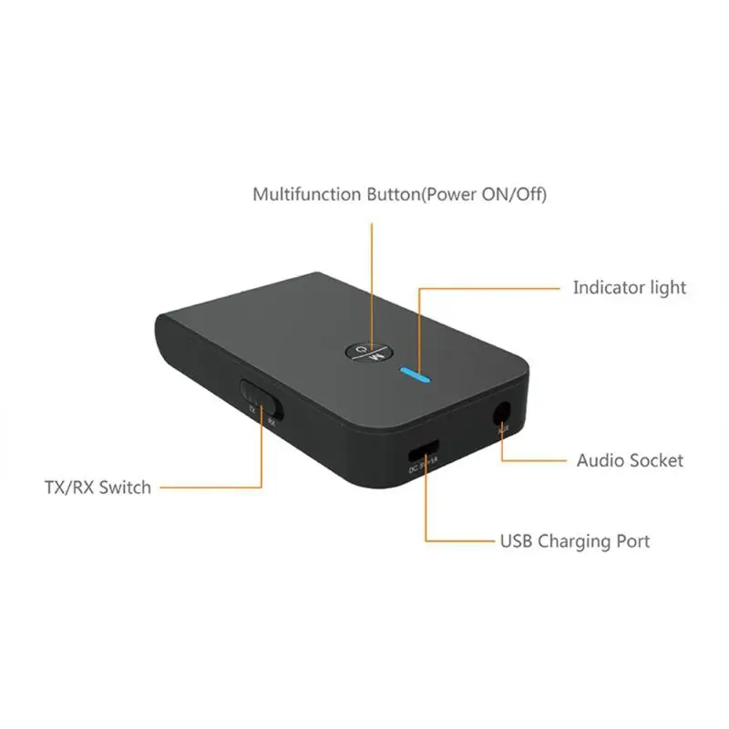 2 in 1 Bluetooth 5.0 Transmitter Receiver BT-6 Bluetooth Adapter With Micro Hands-free For TV Headphone PC Audio Speaker