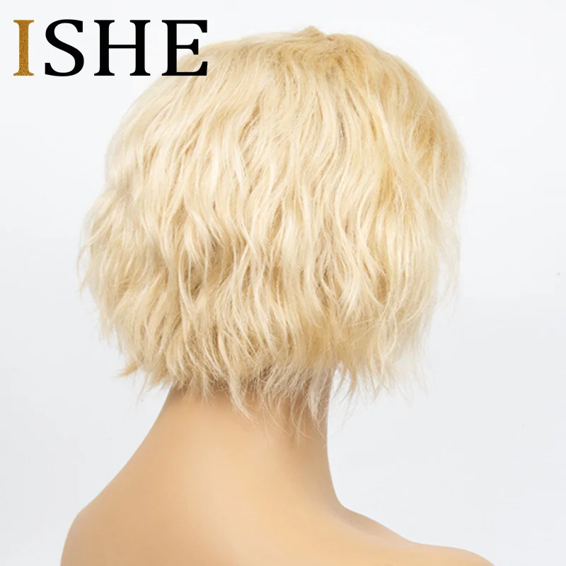 honey blonde short wig for black women4(1)