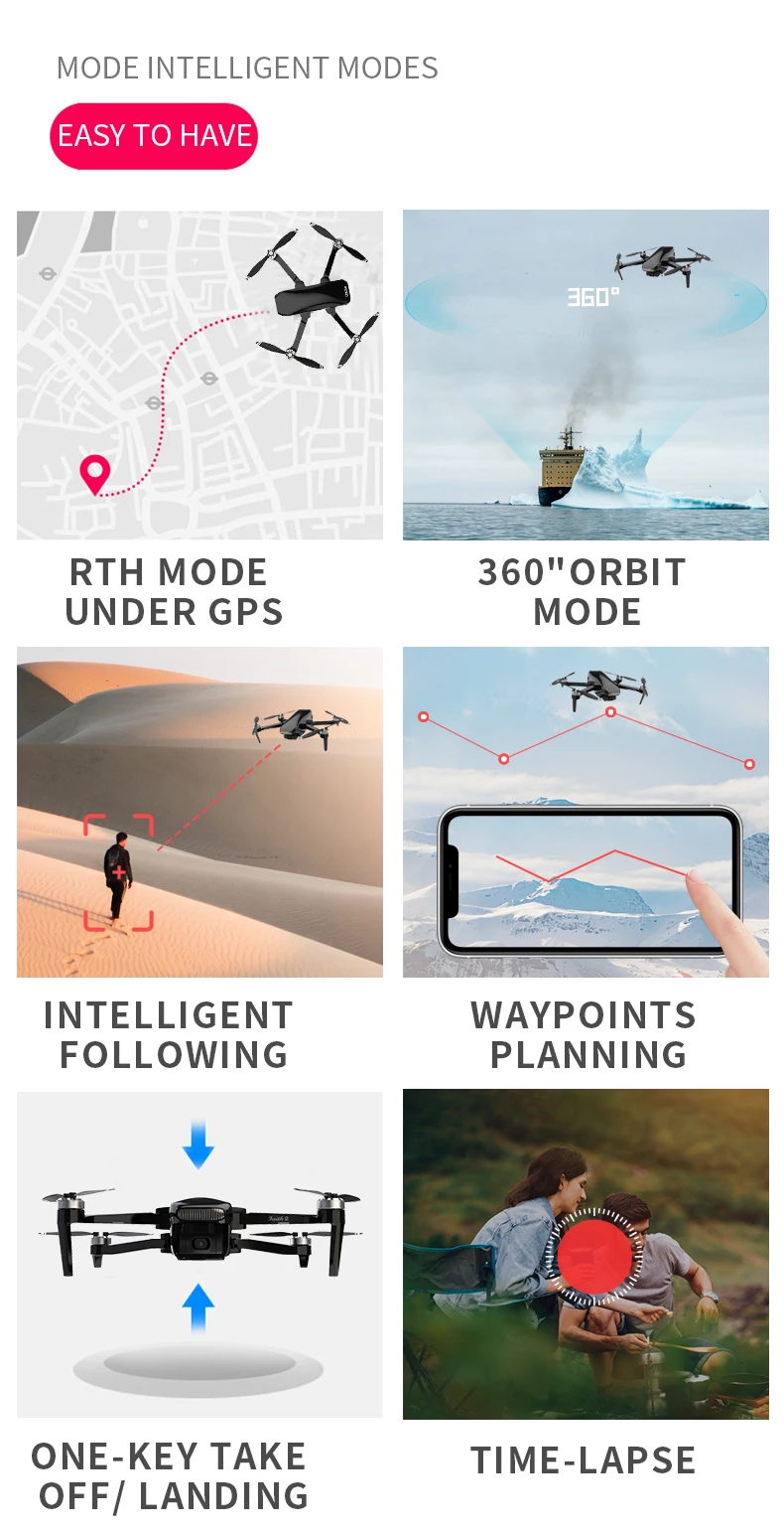 New Faith2 Flight Distance 5000M GPS Drone With 4K Dual Camera Professional 5G WIFI FPV Dron Brushless Motor Rc Quadcopter
