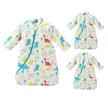 

Unisex Baby Sleepsack Wearable Blanket Cotton Sleeping Bag Long Sleeve Nest Nightgowns Thickened Winter Dinosaur/3.5 Tog