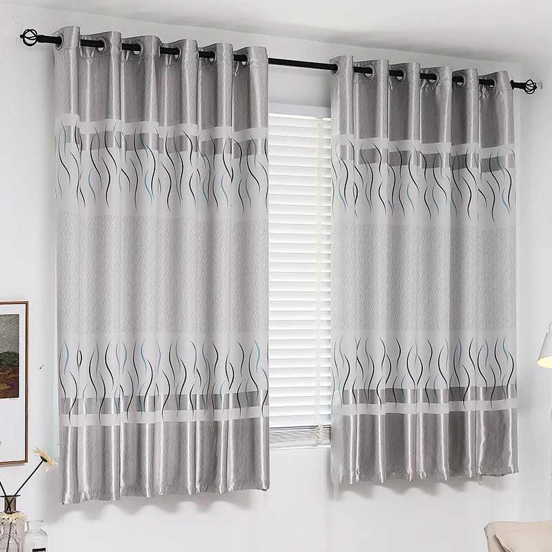 

Curtain shade cloth short curtain full shade Scandinavian simple modern bedroom window small curtain thermal insulation shade