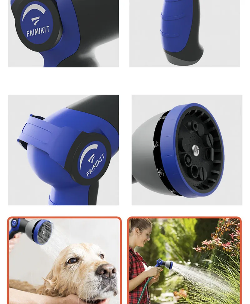 Multi-function Water Spray Gun For Garden Washing Car High Pressure Durable Hand