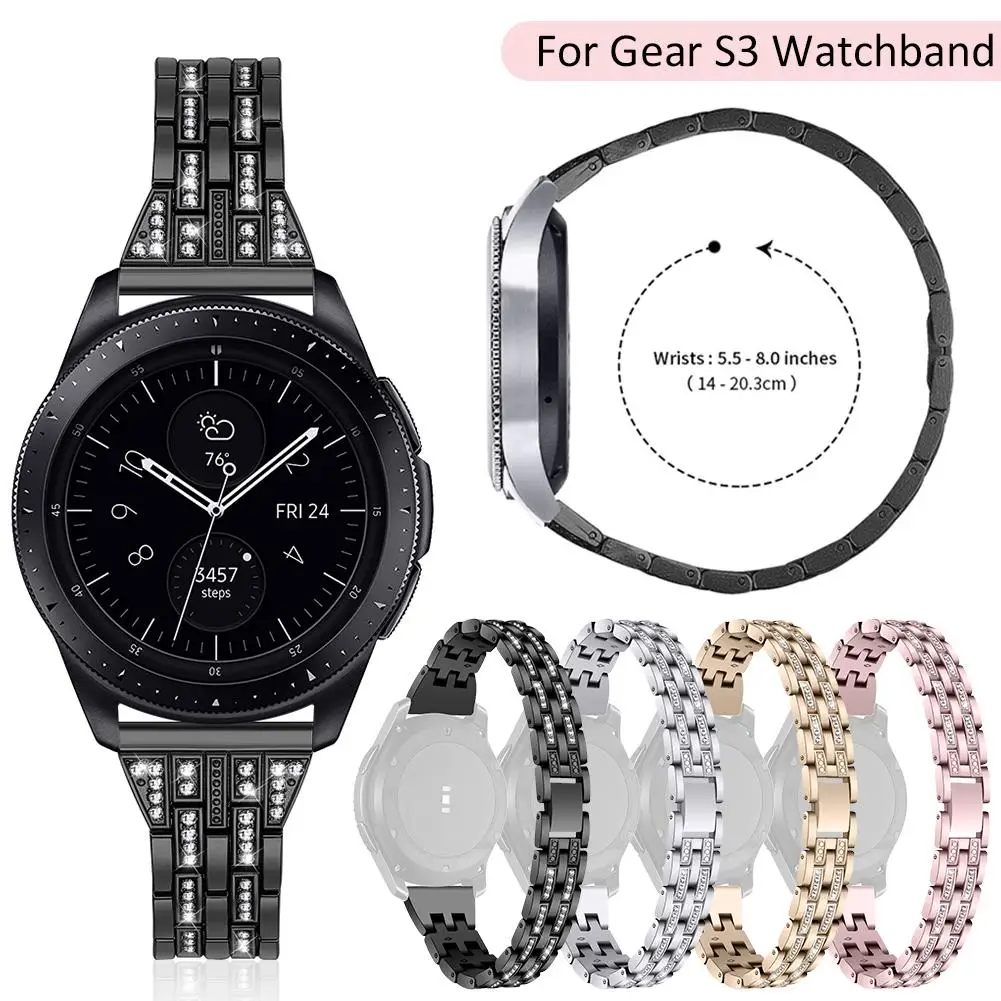 Универсальный ремешок для samsung gear S3 Смарт-часы из нержавеющей стали сменный ремешок для часов для gear S3 классические Galaxy часы