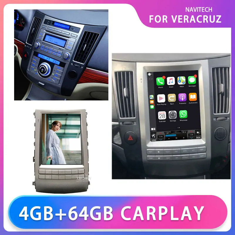 US $531.23 Android 10 DSP Carplay For Hyundai Veracruz IX55 2006 2012 Tesla IPS Screen Car Multimedia Player GPS Navigation Audio Video