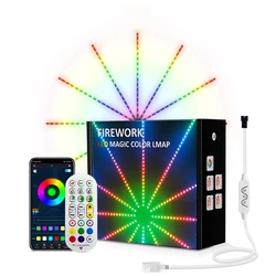RGB Fireworks LED Strip Light SMD 5050 Festoon Fairy Light Remote/Bluetooth Control New Year Christmas Room Decor Light Tape