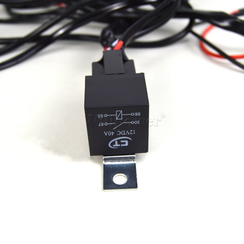 LED Wiring Harness Kit 1 2 4 Lead 12V 40A for Offroad 4x4 Truck SUV Lightbar with Rocker Switch Relay Fuse