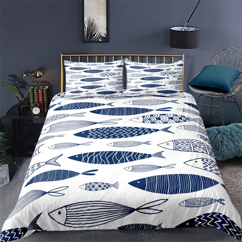 

Luxury 3D Lucky Fish Print Home Living Duvet Cover Pillowcase Kids Bedding Set Queen and King EU/US/AU/UK Size