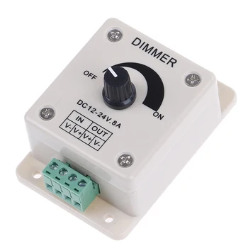 

LED Dimmer Switch 12-24V 8A Adjustable Brightness Lamp Strip Driver Single Color Light Power Supply Controller