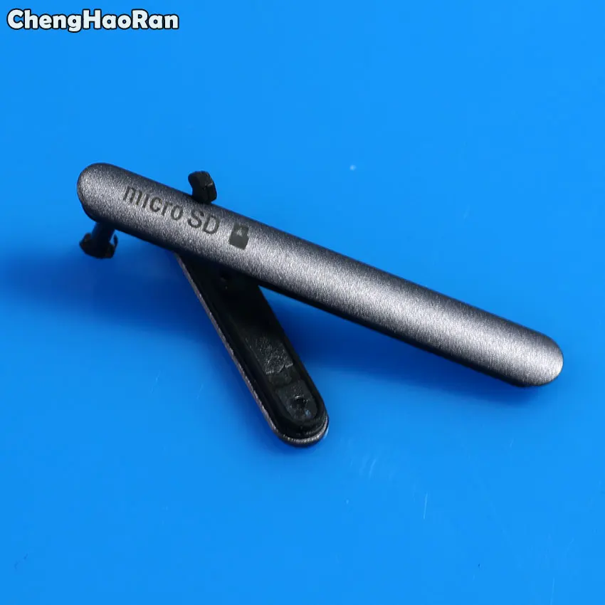 ChengHaoRan Micro SD sim-карта зарядный слот Порт пылезащитный Разъем USB чехол для Sony Xperia Z3 L55t D6603 пылезащитный чехол - Цвет: Black