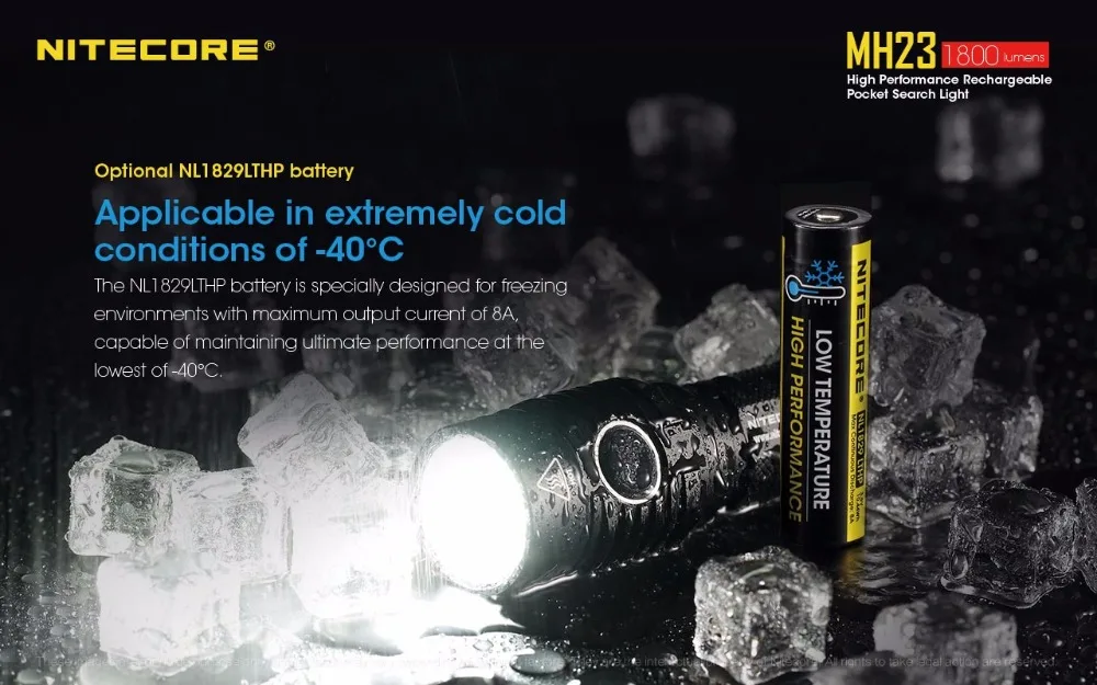 Lanterna para Auto Nova Nitecore Recarregável Bolso Busca Luz 1800lm Cree Xhp35 hd Power Led Defesa Acampamento Resgate Mh23 7 Nitecore-lanterna recarregável de bolso com luz led