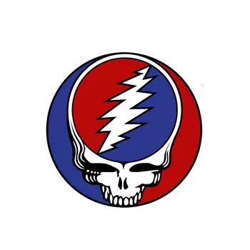 

DAWASARU Car Accessories Grateful Dead Skull Car Sticker PVC Decoration Personality Creative Fashion Car Sticker Decal 15*15CM