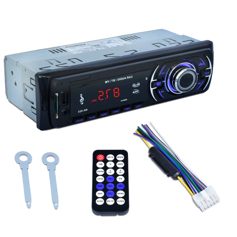 10DINRK-523 автомобильный стерео аудио mp3-плеер Поддержка USB/SD/Card Reader 4 колонки DC12V FM Функция Черный Автомобильный Bluetooth
