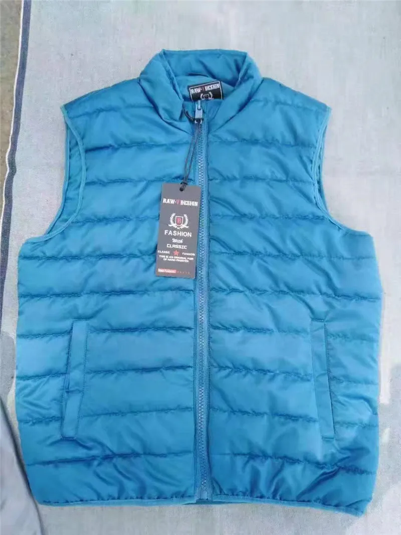

0.1 Million-Piece Men Stand Collar Thick Solid Color down Jacket Cotton-padded Clothes Large Size Waistcoat Trend Cotton-padded