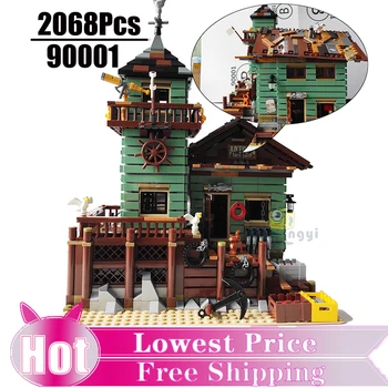 

90001 The Old Fishing Store 2068pcs bricks City Creator Street View MOC Model Building Blocks compatible with 16050