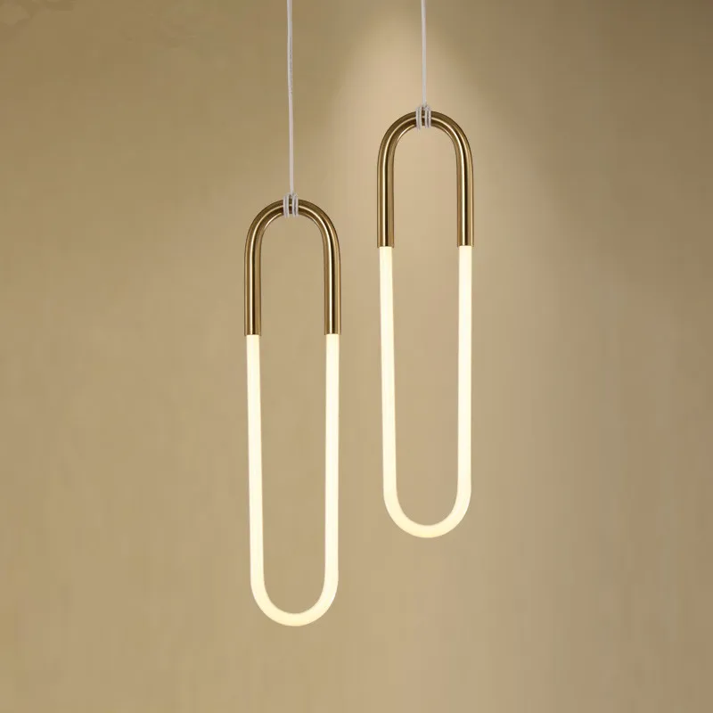 

Northern European-Style Post-modern Simple Bar Counter Small Droplight Creative Single-head Restaurant Bedroom Bedside Cool U-Sh