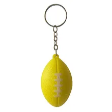 4,0 см ПУ Пенящийся регби-брелок может напечатать логотип, используемый в открывании подарок PU мяч