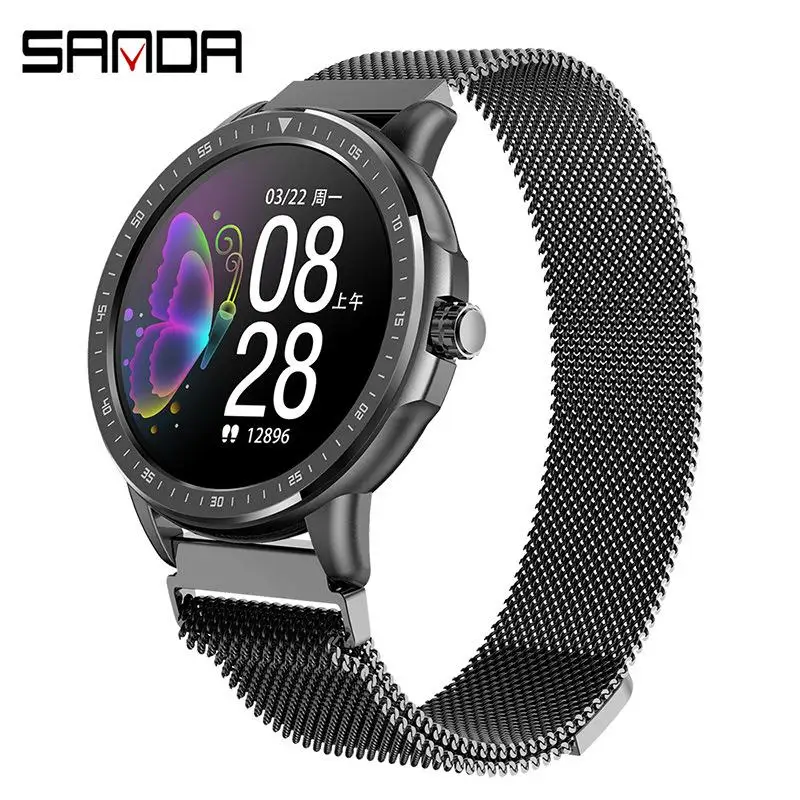 Новые смарт часы Sanda Cf19 для мужчин спортивные браслет Полноэкранный сенсорный