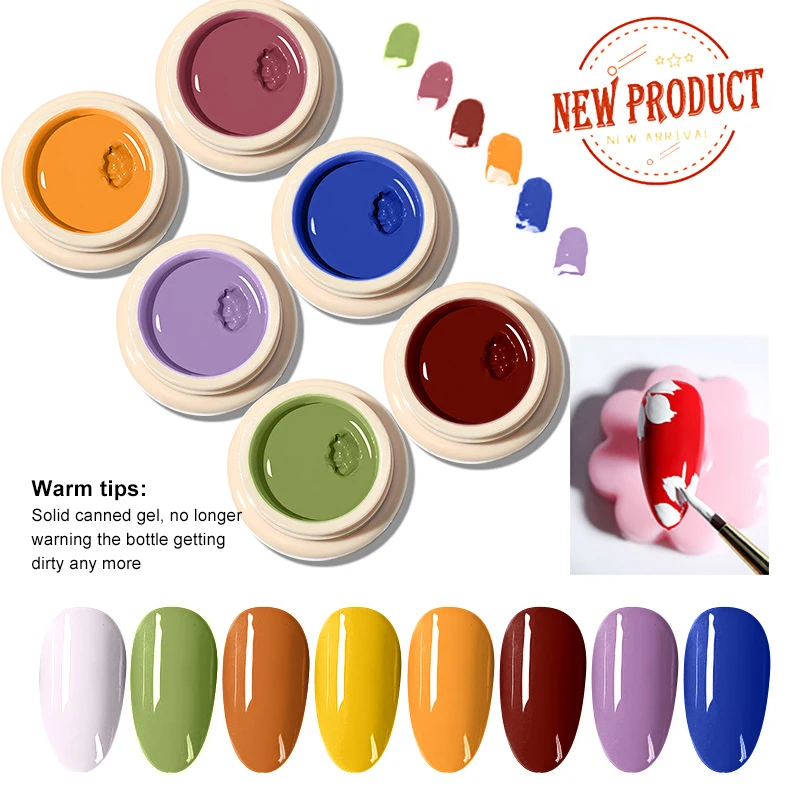 Japanese Canned Solid Nail Gel Salon Jelly Gel Polish Manicure Pure