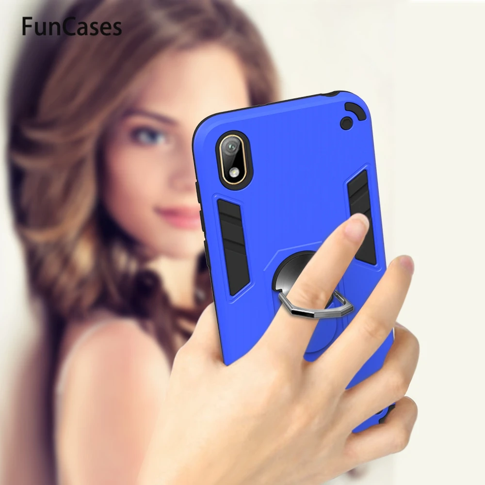 Силиконовые автомобильные магнитные чехлы-держатели Y6 Pro 2019 PC + TPU чехол для Huawei
