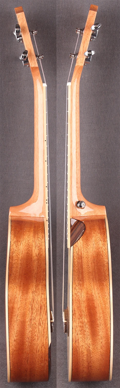 Concert Solid Spruce Ukulele Mahogany Side and Back 4 strings Guitar With EVA hard Case