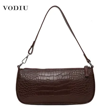 

Bag Women's Leather Handbag Fashion Crocodile Pattern Vintage Shoulder Purses Big Capacity Crossbody Bags For Women 2019 Handbag