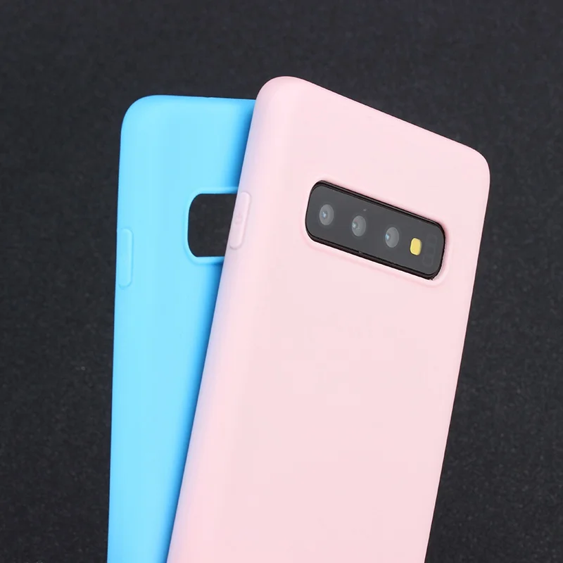 Карамельный цвет силиконовый чехол для samsung Galaxy M10 M20 M30 A10 A30 A40 A50 A70 S7 S8 S9 S10 5G Plus A7 2018