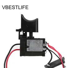 7.2 V-24 V matkap hız kontrol matkap anahtarı lityum pil akülü matkap hız kontrol tetik anahtarı küçük ışık