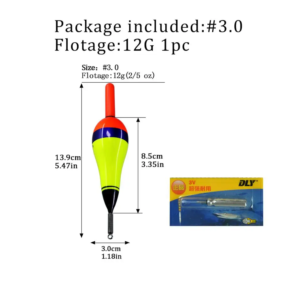 1 шт. поплавок для рок-рыбалки#1,5#2,0#3,0 светящийся светодиодный электронный поплавок ночной Светильник буй для рыбалки - Цвет: 1 piece size 3