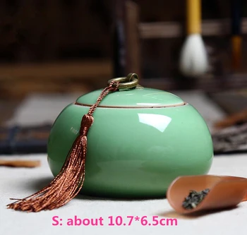 

China Style Tea Canister Teapot Ceramic,Tea Coffee Sugar Storage Jars Bank with a Lid,Tea Bag Storage Box Porcelain Jar Containe