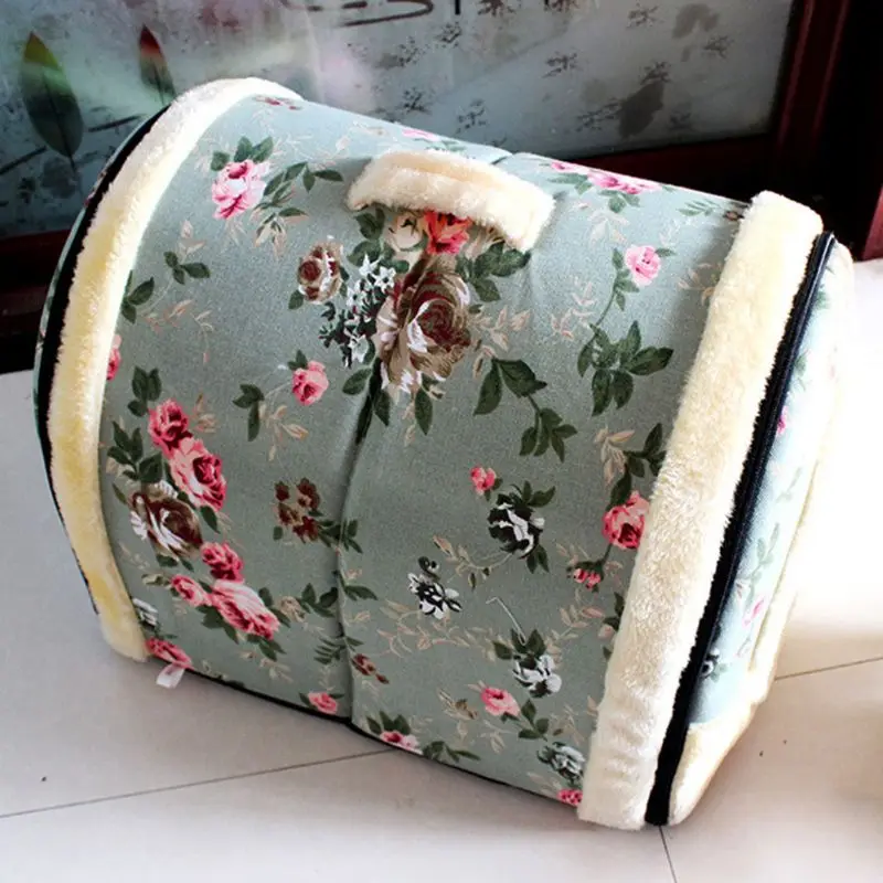 Cat Bed House Cave Self Warming Cat Cubby Enclosed for Cats Kittens Small Dogs M68E