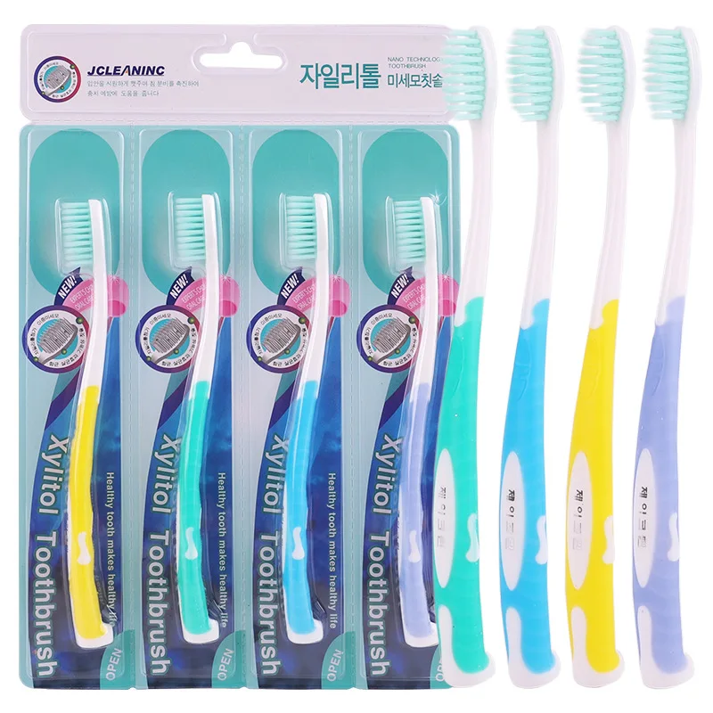 

Si Cheng Yield Four Loaded Xylitol Brush Filaments Toothbrush Antibacterial Soft Bristle Adult Toothbrush Shopping Mall/shopping