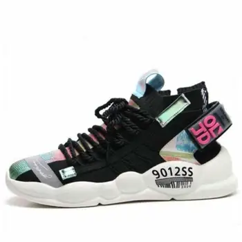 

Men Vulcanized Shoes Hot Sale Spring Autumn Flyknit Hip Hop Sneakers Breathable Comfortable Male Shoes Walking Footwear
