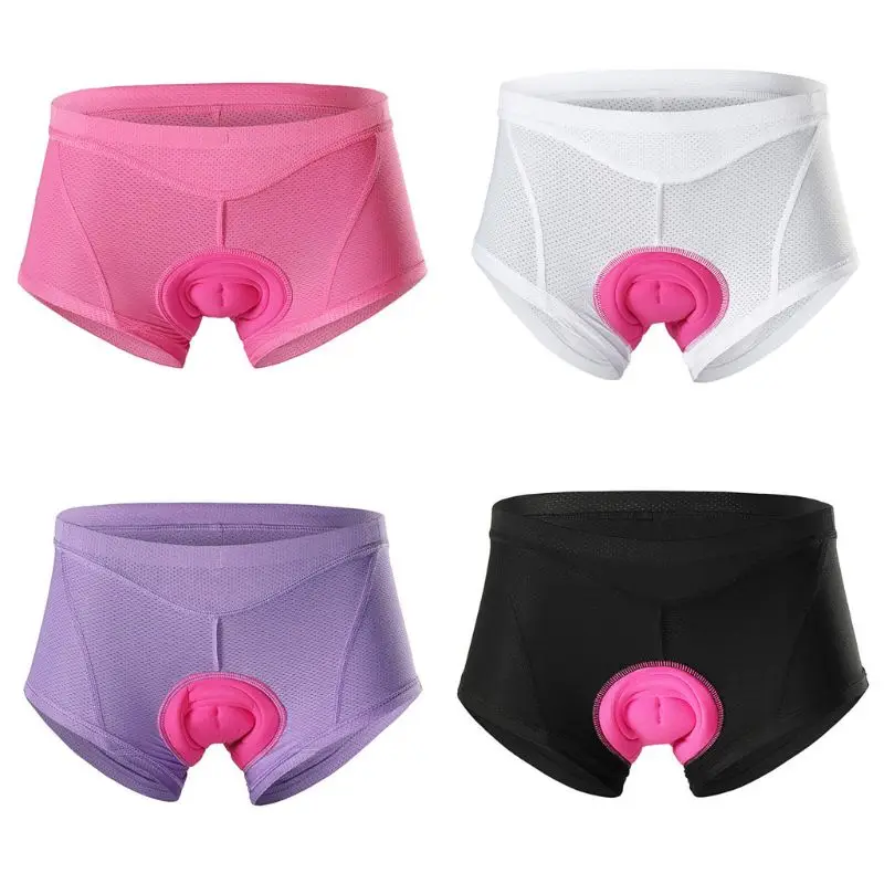 

Womens Cycling Underwear Breathable Mesh 3D Quilted Foam Silicone Gel Shockproof Cushion Bicycle Bike Compression Shorts Briefs