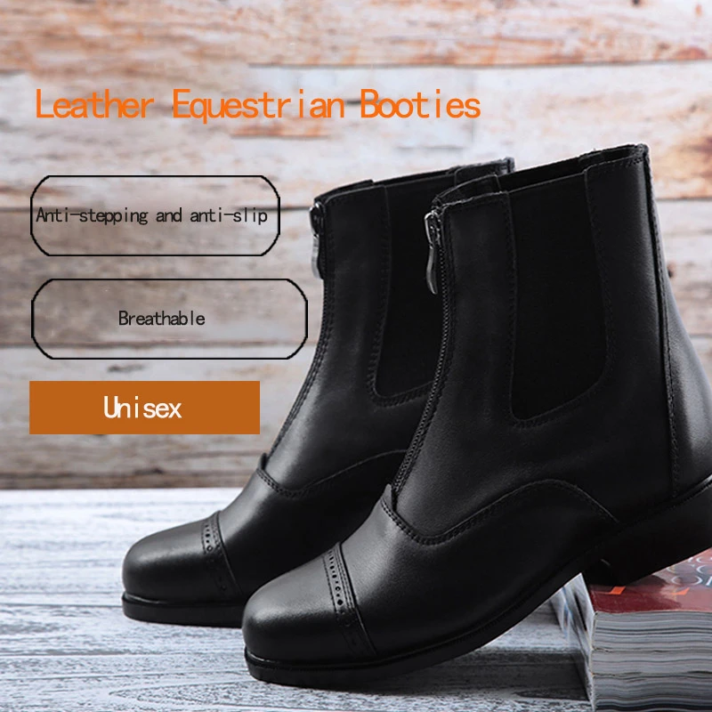 Botas de equitación ecuestres para hombre, botas de equitación de cuero, equipo de equitación, botas cortas, traje de montar, zapatos de caballo, botas equitación de piel de vaca| | - AliExpress