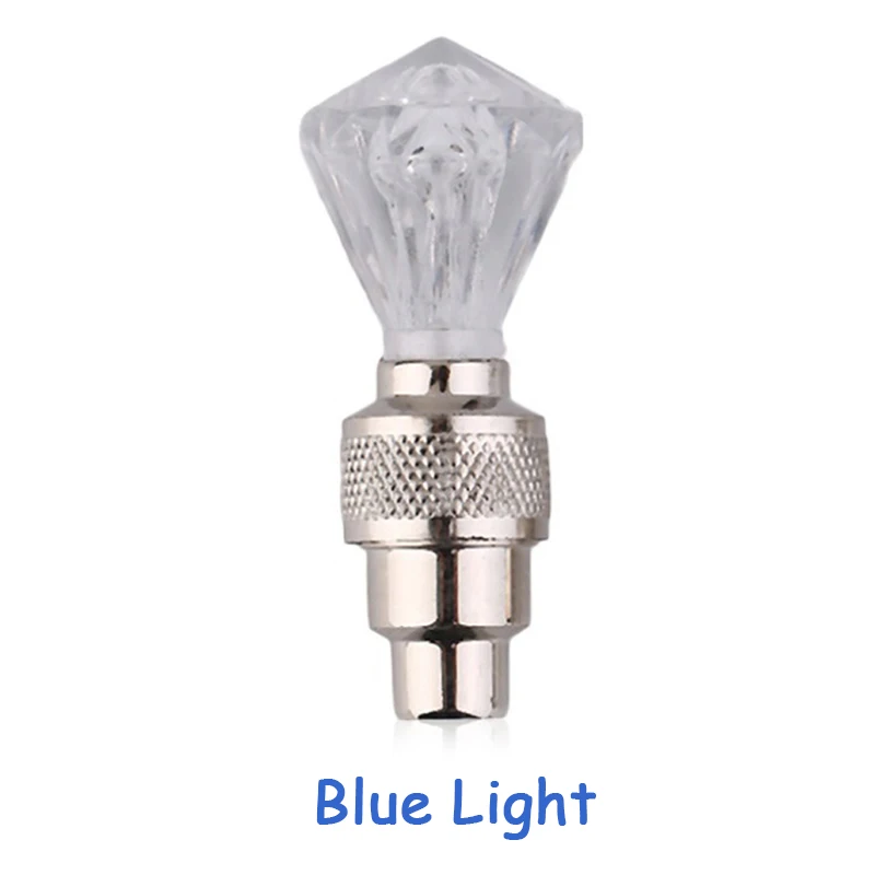 C - Blue Light Светильник для велосипедного клапана со спицами на колесиках светодиодный светильник с батареями для шин колпачки для велосипедного фонаря аксессуары для горного велосипеда - Цвет: C - Blue Light